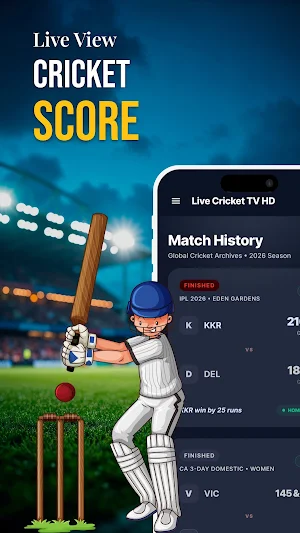 CricVision:Live Match & Stream Screenshot 2