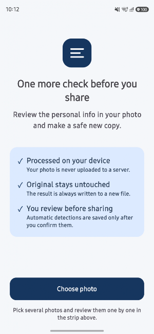 SafePublish: Photo Privacy Screenshot 0