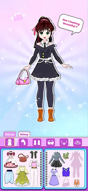 Anime Paper Doll Dress up Game Screenshot 1