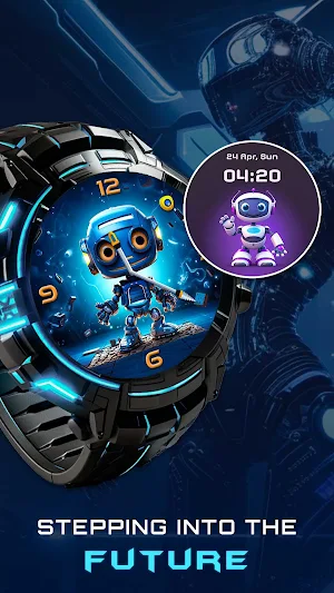 Futuristic Robot Watch Faces Screenshot 1