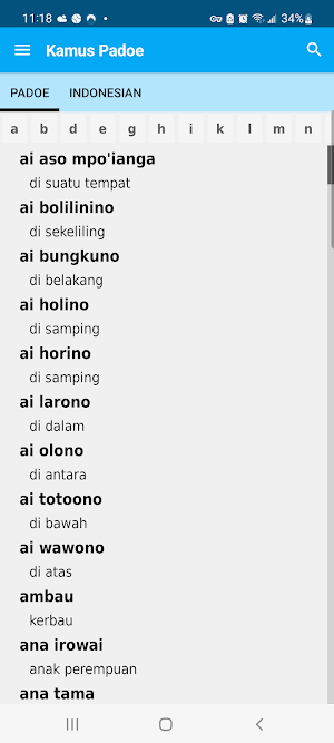 Padoe Dictionary Screenshot 1