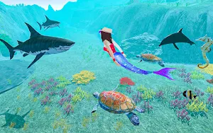 Underwater Turtle Sea Mermaid Screenshot 2