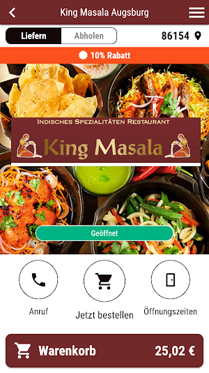 King Masala Augsburg Screenshot 0