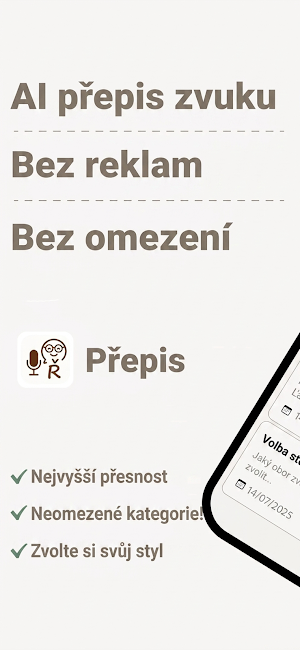 Přepis: AI přepis zvuku Screenshot 0
