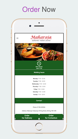 Maharaja Takeaway Screenshot 2