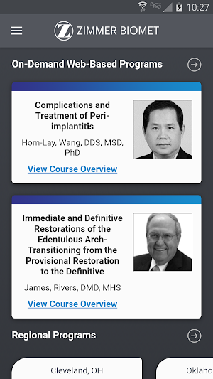 Zimmer Biomet Dental Education Screenshot 2