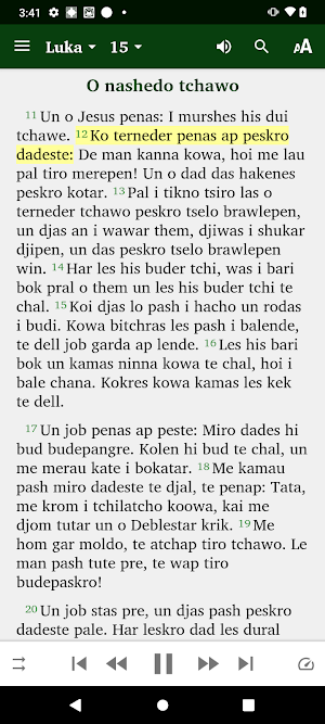 Sinti Romanes Evangelien Screenshot 1
