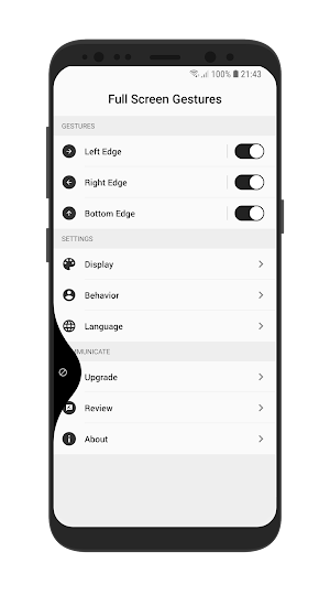 Full Screen Gestures Screenshot 0