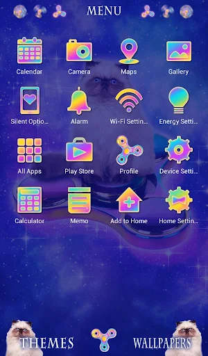 Space Cat & Spinners Theme Screenshot 1