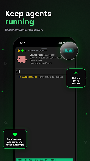 Moshi: SSH & MOSH Terminal Screenshot 0