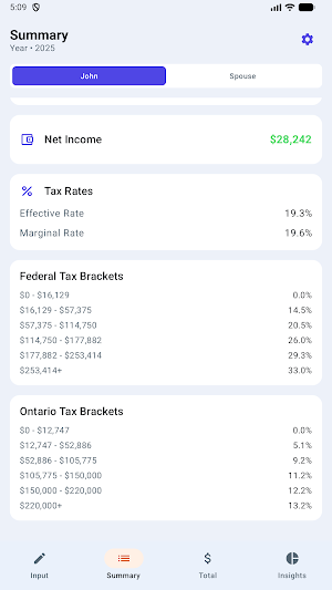 Canada Income Tax Calculator Screenshot 2