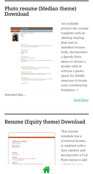 Free Resume Job Templates Screenshot 1