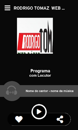 Rodrigo Tomaz  WEB RADIO Screenshot 1