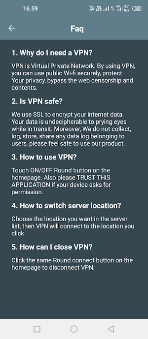AERO VPN Internet 4G 5G Screenshot 2