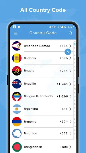 Country Code Number - International Dialing Code Screenshot 0