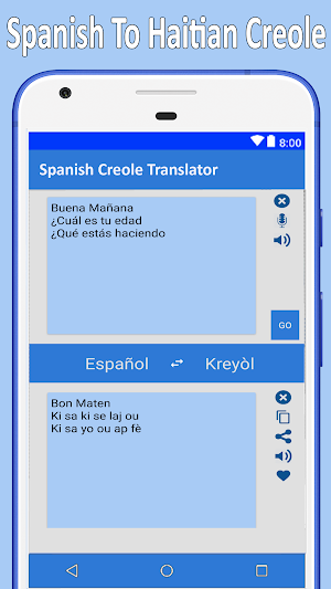 Traduction Creole Espagnol Screenshot 0