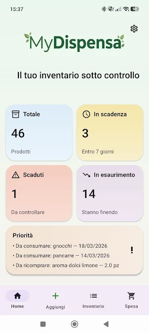 MyDispensa - evita sprechi Screenshot 0