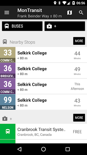 West Kootenay Transit System Bus - MonTransit Screenshot 0