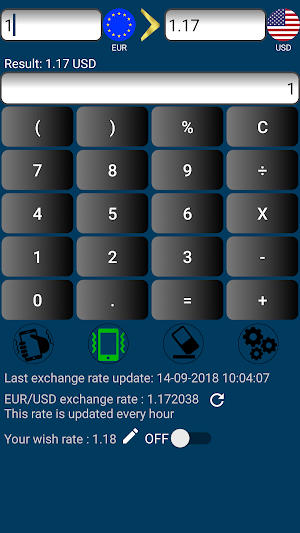 Euro / US Dollar - Currency Converter Screenshot 0