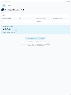 Compound Interest Tool Screenshot 3