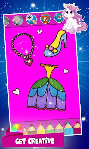 Beauty Coloring Pages Fashion Drawing Game Screenshot 3