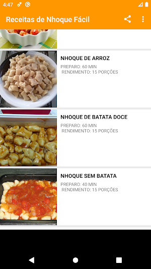 Receitas de Nhoque Fácil Screenshot 2