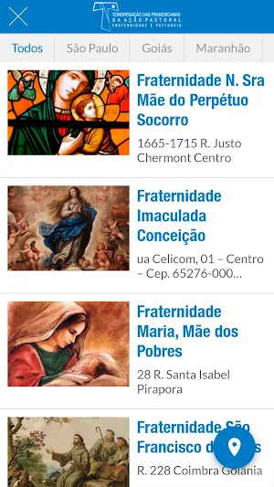 Congregação das Franciscanas da Ação pastoral Screenshot 2