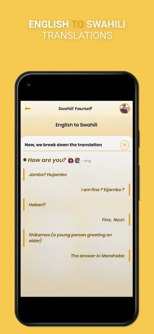 Swahili App Screenshot 2