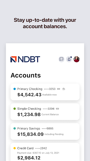 NDBT Mobile Banking Screenshot 1