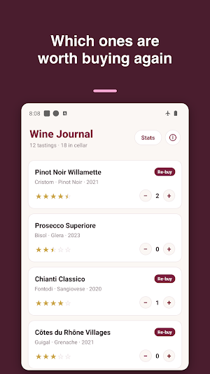 Wine Journal - Tasting Notes Screenshot 0
