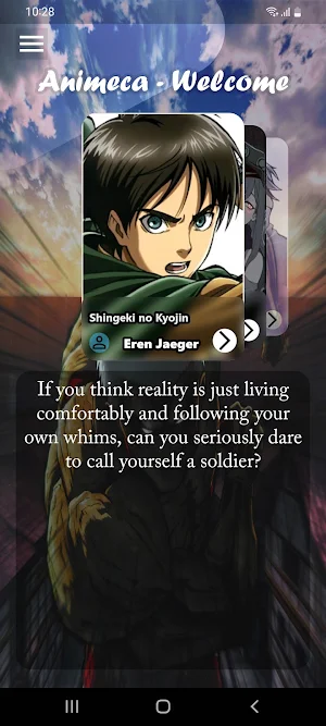 Animeca - Anime Quotes Screenshot 2