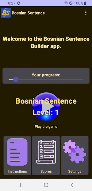 Bosnian Sentence Builder Screenshot 0