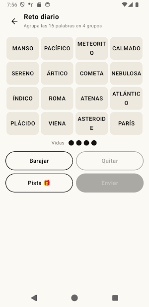 Conexiones Diarias: 4 Palabras Screenshot 1