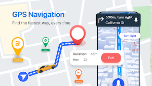 GPS Voice Navigation Earth Map Screenshot 1