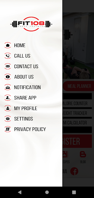 FIT108 Group Fitness Screenshot 1