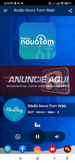 Rádio Novo Tom Web Screenshot 0