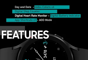 Minimal Black Watch Face Screenshot 1