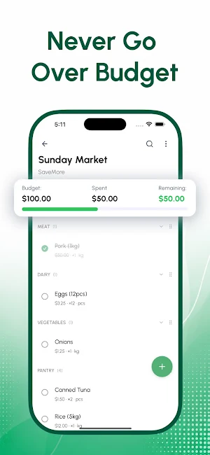 GroceryBudget - Shopping List Screenshot 0