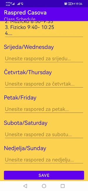 Raspored Casova Screenshot 1