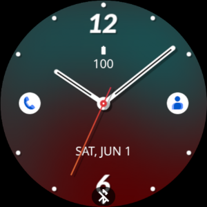 Green Red Analogue Watch Face Screenshot 3
