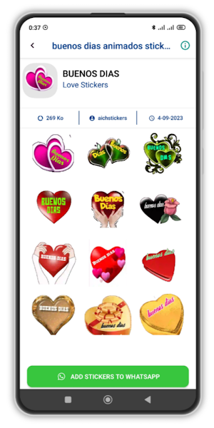 buenos dias animados stickers Screenshot 3