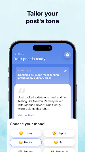 PostPro: AI Generator for Text Screenshot 2