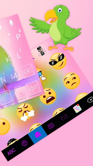 Love Parrots Keyboard Theme Screenshot 2
