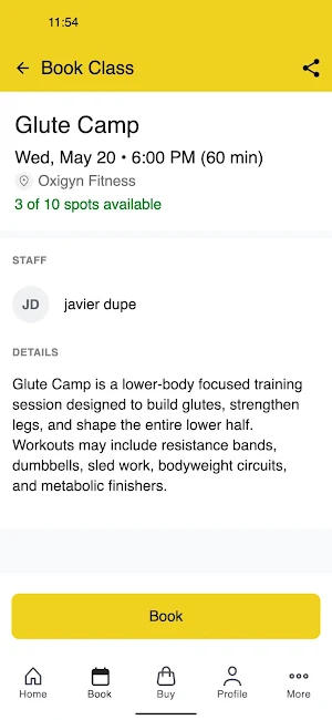 Oxigyn Fitness Screenshot 2