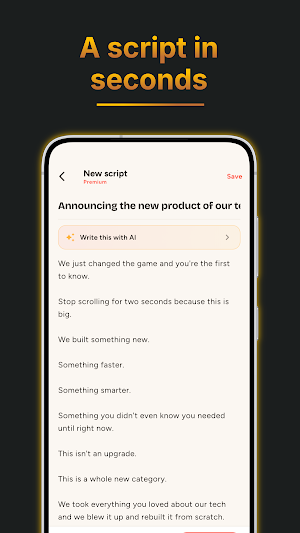 OneTake: AI Teleprompter Screenshot 3