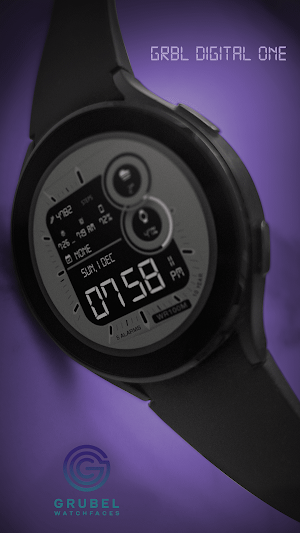 GRBL Digital One Watch Face Screenshot 2