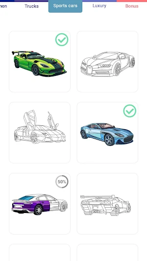 Cars Color by Number – Cars Coloring Book Screenshot 2