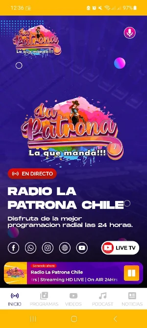 Radio La Patrona Chile Screenshot 1