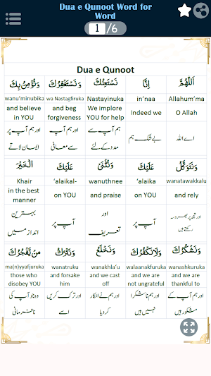 Dua e Qunoot Word for Word Screenshot 0