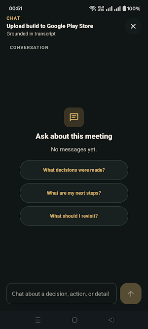 SourceNote: AI Meeting Notes Screenshot 2
